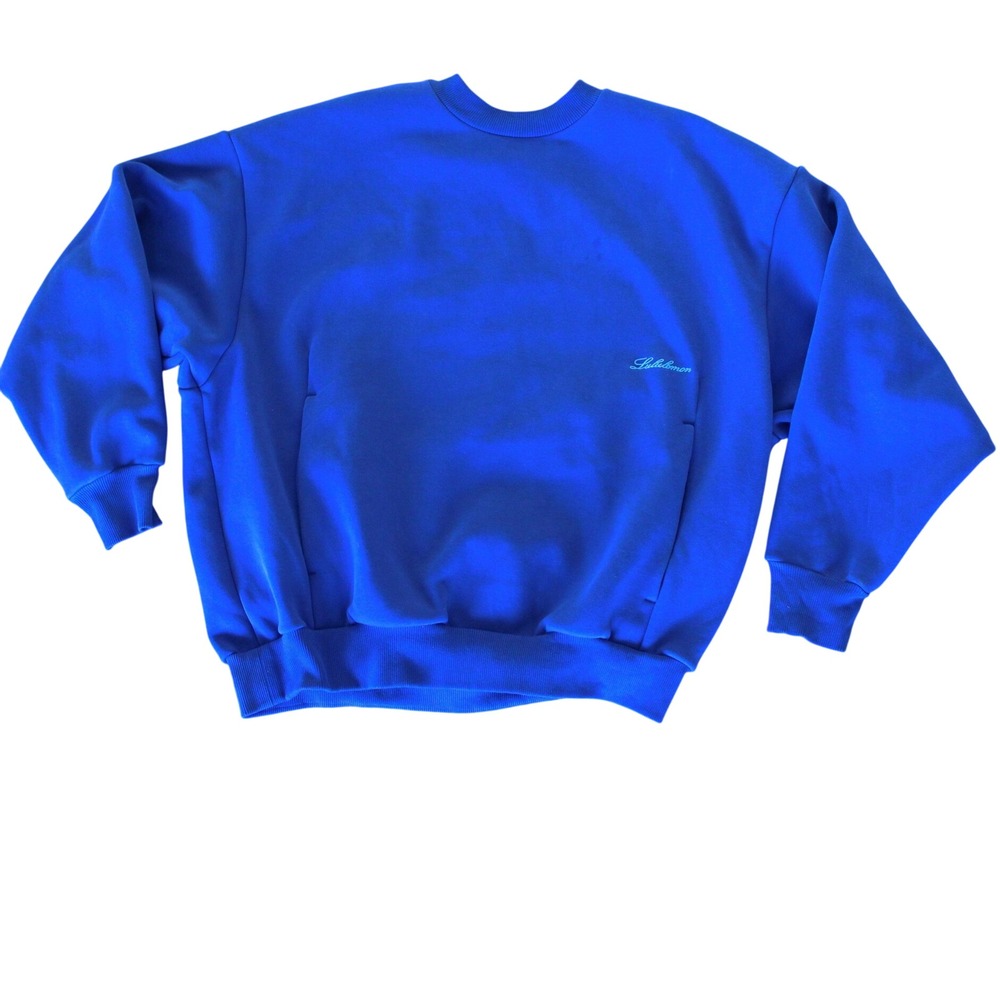 Lululemon Mens Relaxed Oversized Crewneck Sweatshirt Blue M LM3FZZS